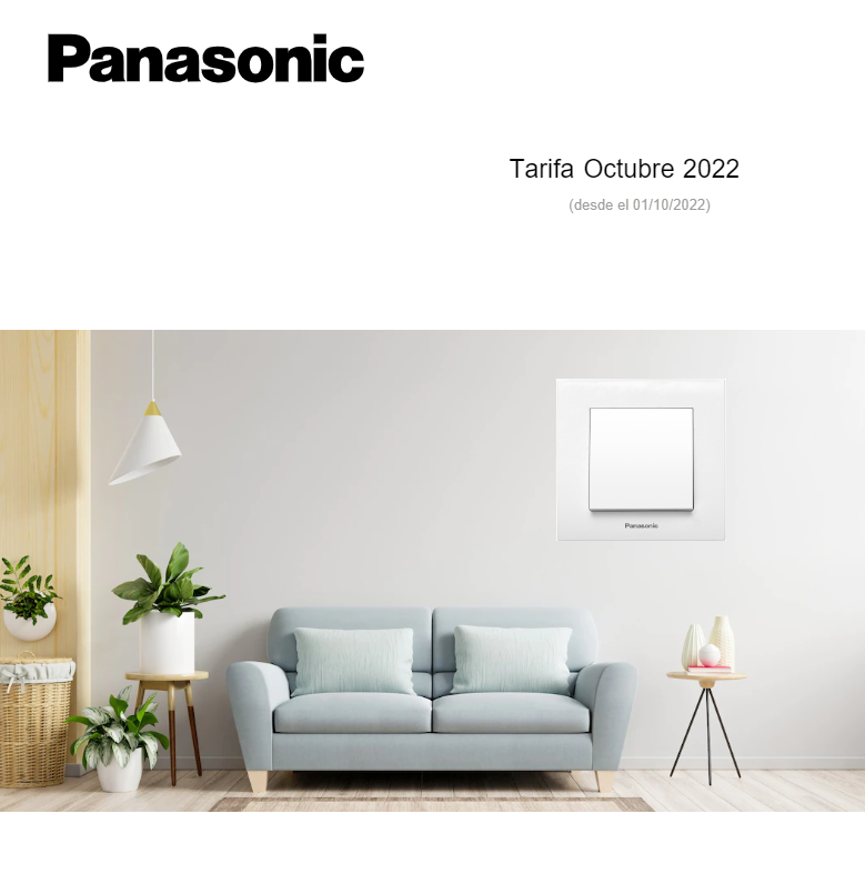 Portada Tarifa Panasonic Octubre 2022